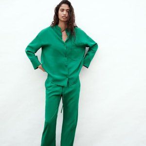 Zara flowy top and pant set